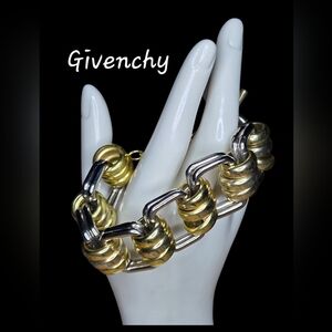Vtg GIVENCHY 2 Tone, 18kgp, Bracelet